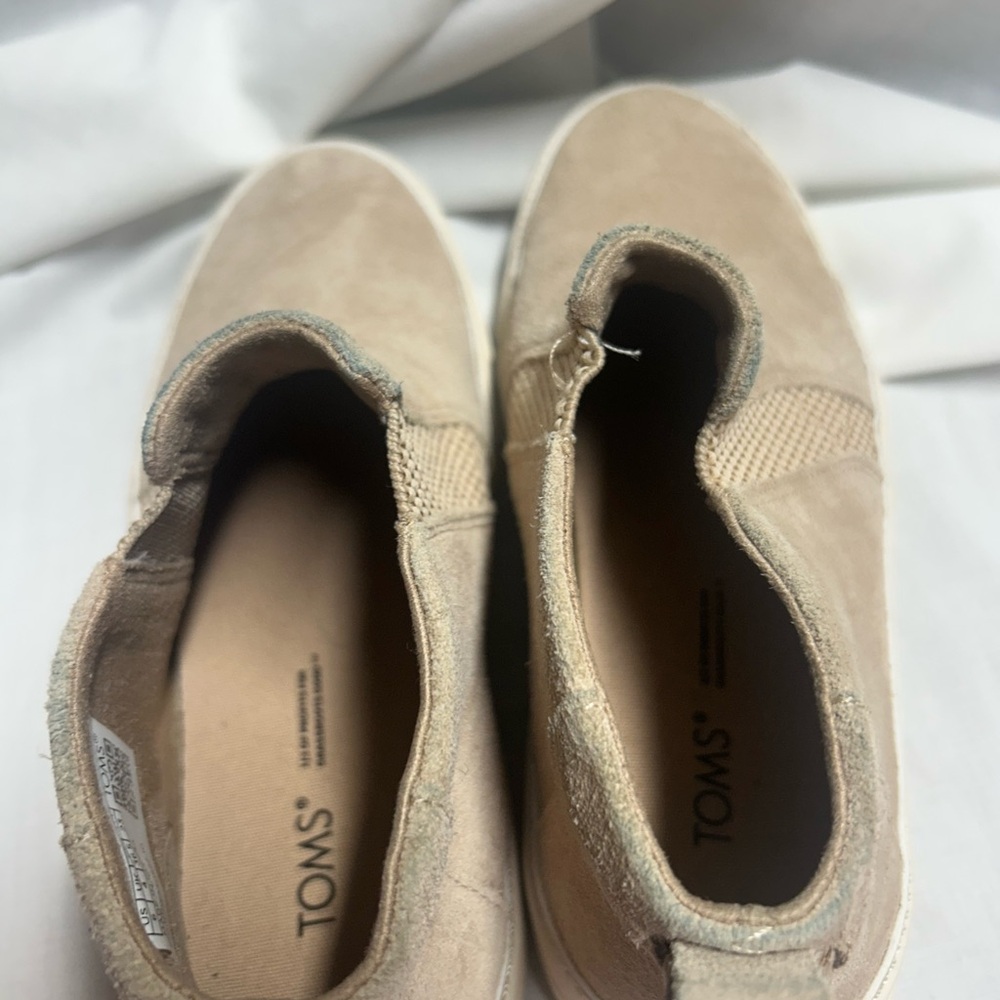 Toms Womens Bryce Beige Suede Slip On Shooties Shoes 6 - Picture 11 of 12